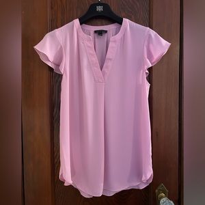 Flowy Bubblegum Pink J.Crew Blouse with Pleating Size 2